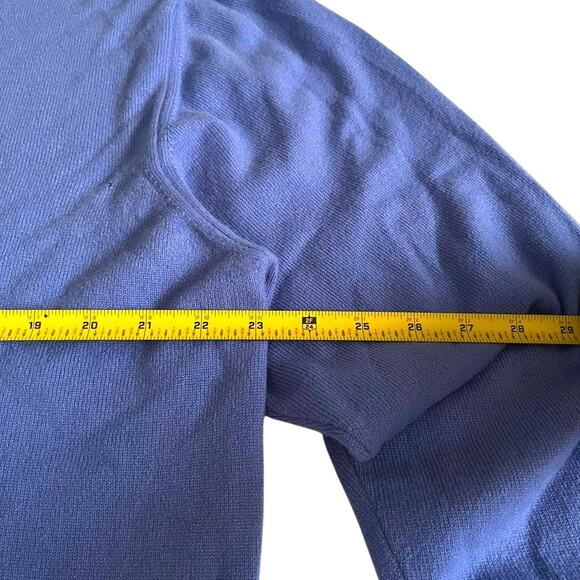 Loro Piana Baby Cashmere Sweater Men's XXL Classic Crewneck Pullover Jumper Blue - Picture 7 of 9